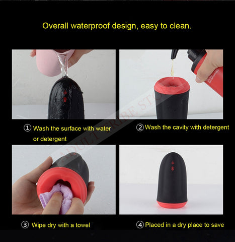 Powerful Automatic Oral Suction Male Masturbator 3 Vibrator Heating Sex Machine Soft Silicone 10 Speeds Adult Sex Toys for Men