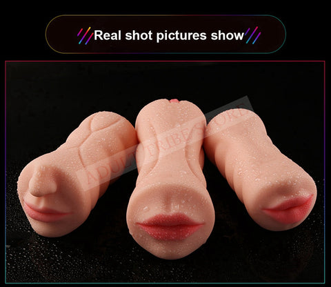 Realistic Oral 3D Deep Throat with Tongue Teeth Maiden Artificial Vagina Male Masturbator Realistic Pussy Oral Sex Toys for Men