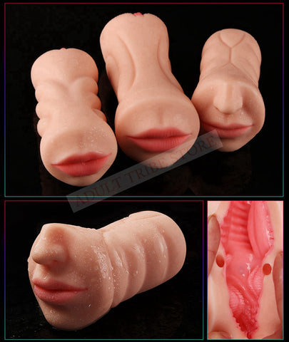 Realistic Oral 3D Deep Throat with Tongue Teeth Maiden Artificial Vagina Male Masturbator Realistic Pussy Oral Sex Toys for Men