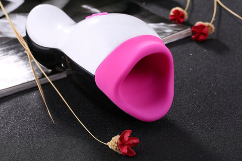 Male masturbator Intelligent Heating Realistic Oral Masturbation Cup 12 Speeds Vibrating  Sex Toys for Men