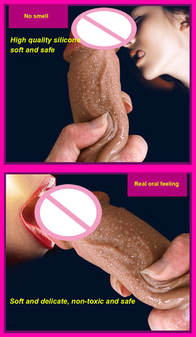 Hot Selling Soft Silicone Dildo Vibrator With Sucker Realistic Male Artificial Penis 12 kinds vibrating Swing Sex Toys for Women