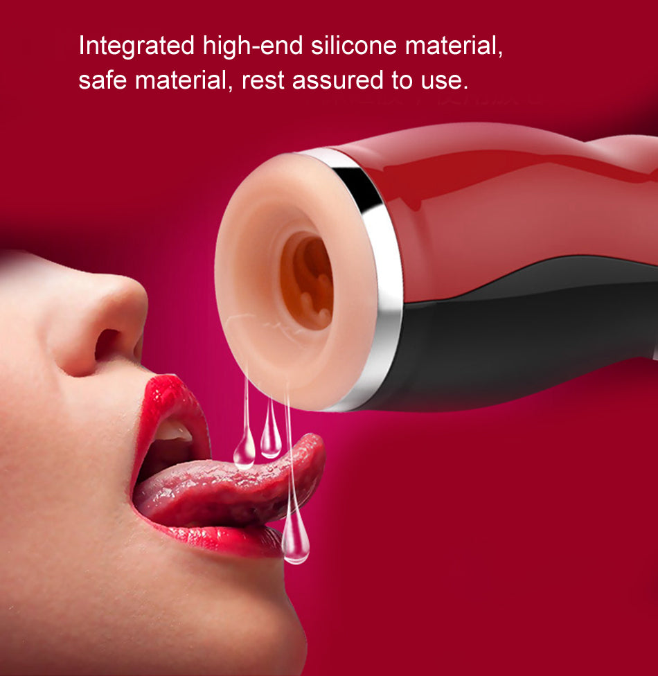 New Oral Sucks Male Masturbator Deep Throat Clip Suction Sex Machine  Induced Vibration Sex Moan Intimate Goods Sex Toys for Men