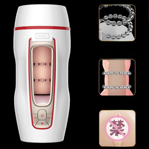 Leten Automatic Masturbation Cup Realistic Vagina Strong Suction Vibration Sex Masturbator for Men