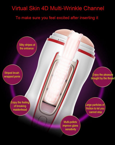 Leten Automatic Masturbation Cup Realistic Vagina Strong Suction Vibration Sex Masturbator for Men
