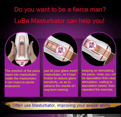 Leten Automatic Masturbation Cup Realistic Vagina Strong Suction Vibration Sex Masturbator for Men