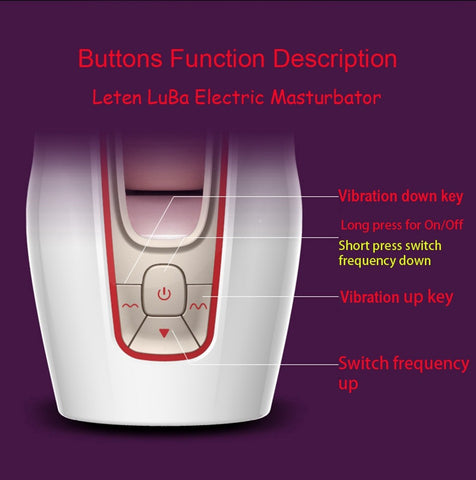 Leten Automatic Masturbation Cup Realistic Vagina Strong Suction Vibration Sex Masturbator for Men